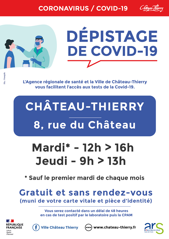 Session Gratuite De Depistage De La Covid 19 Chateau Thierry